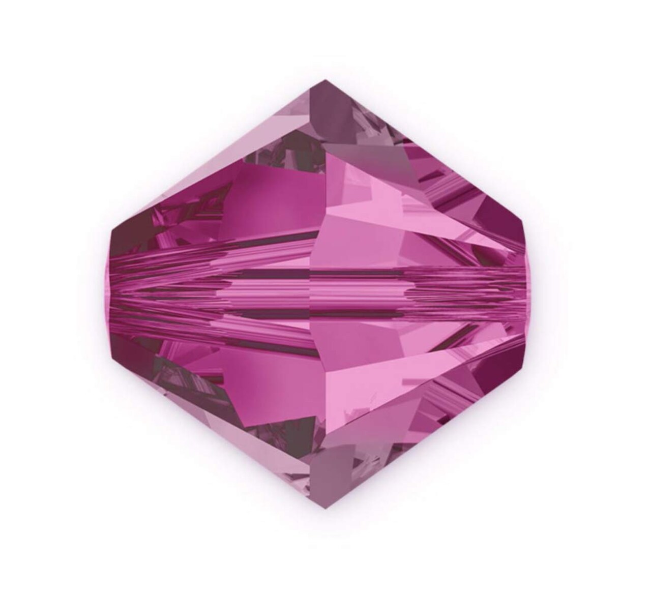 50pcs Authentic Preciosa 6mm Faceted Bicone Crystal Loose Beads Fuchsia Compatible with Swarovski 5301/5328 for DIY Jewelry Making Pre-B622